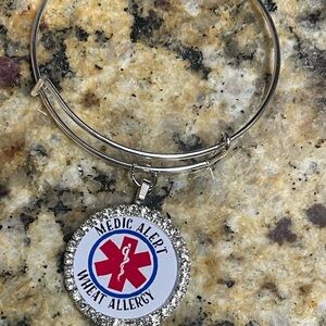 Wheat allergy alert bracelet